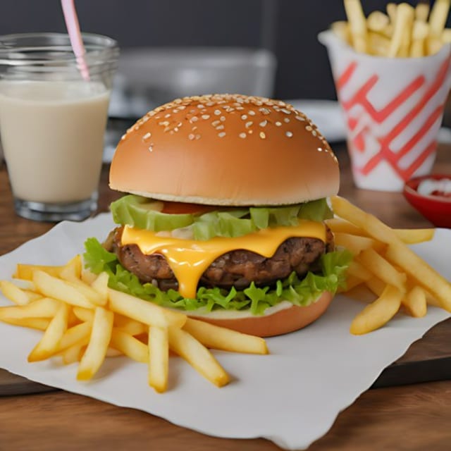 49. Hamburger & Fries.