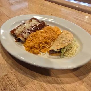 1. One Taco, Two Enchiladas & Rice