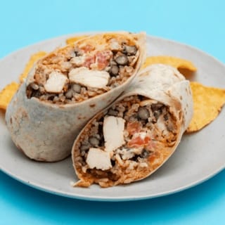 2 Beef Burritos with Cheese Dip